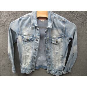 SMOKE RISE DENIM Men's Medium Distressed Blue Jean Jacket